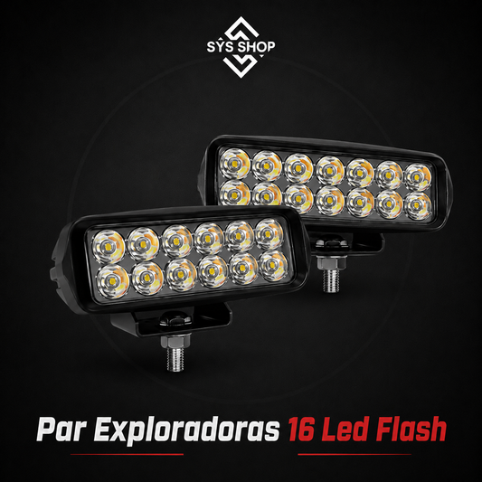 Par Exploradoras 16 Led Flash